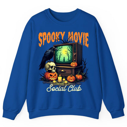 Spooky Movie Social Club Halloween Sweatshirt Royal product mockup