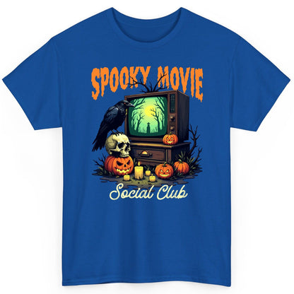 Spooky Movie Social Club Halloween T-Shirt Royal product mockup