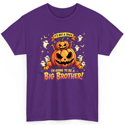 It's Not a Trick I'm Going to Be a Big Brother! Halloween big brother announcement T-Shirt Purple product mockup