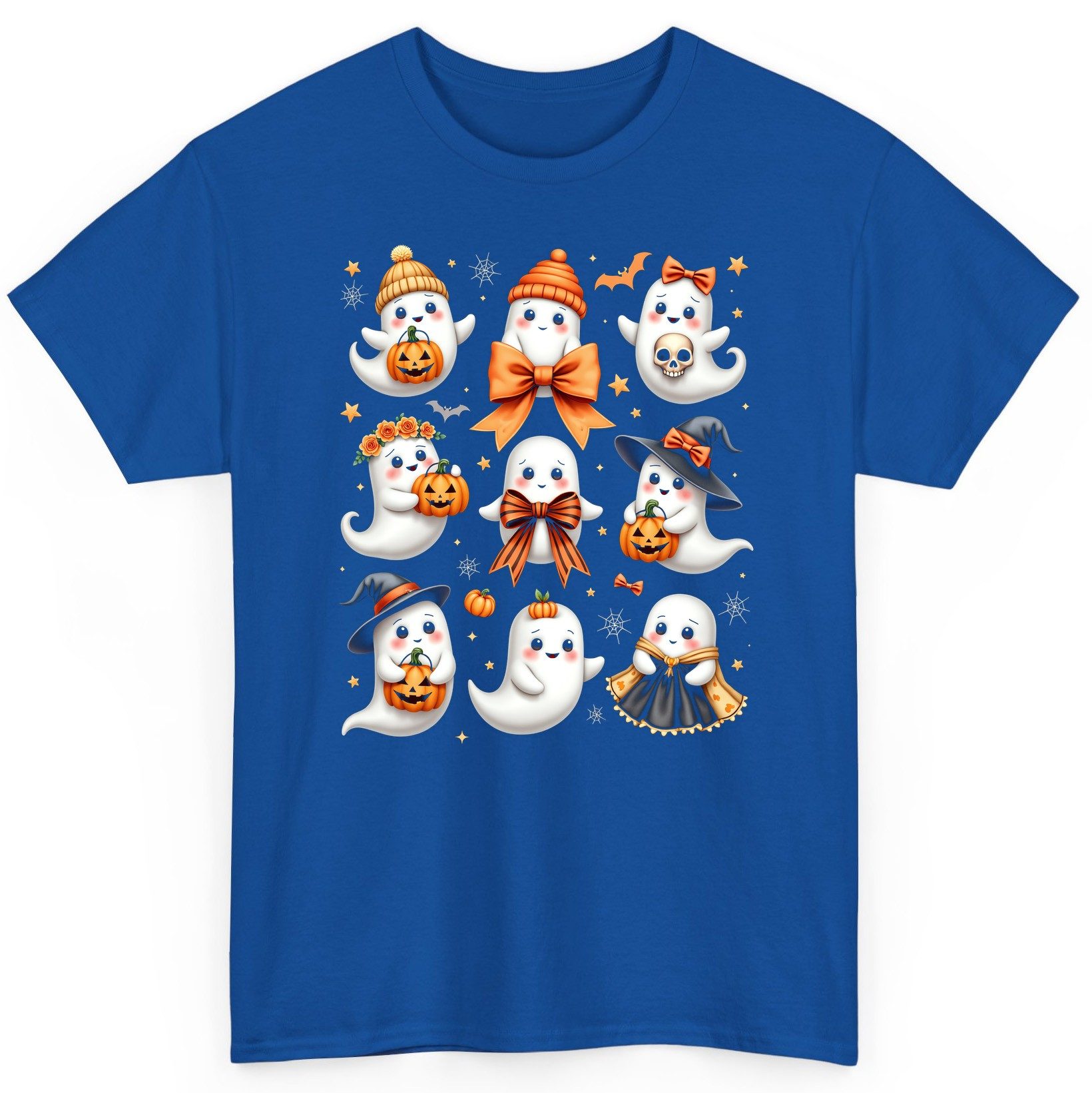 Cute Kawaii Ghosts Collection cute Halloween ghosts T-Shirt Royal product mockup