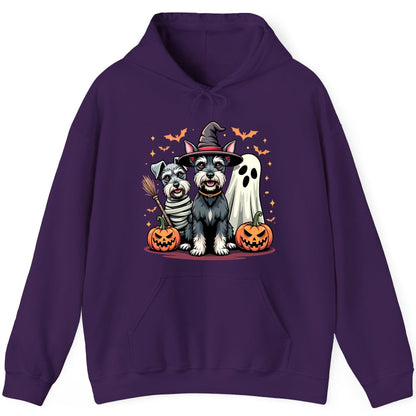 Halloween Schnauzer Dogs schnauzer dogs Hoodie Purple product mockup