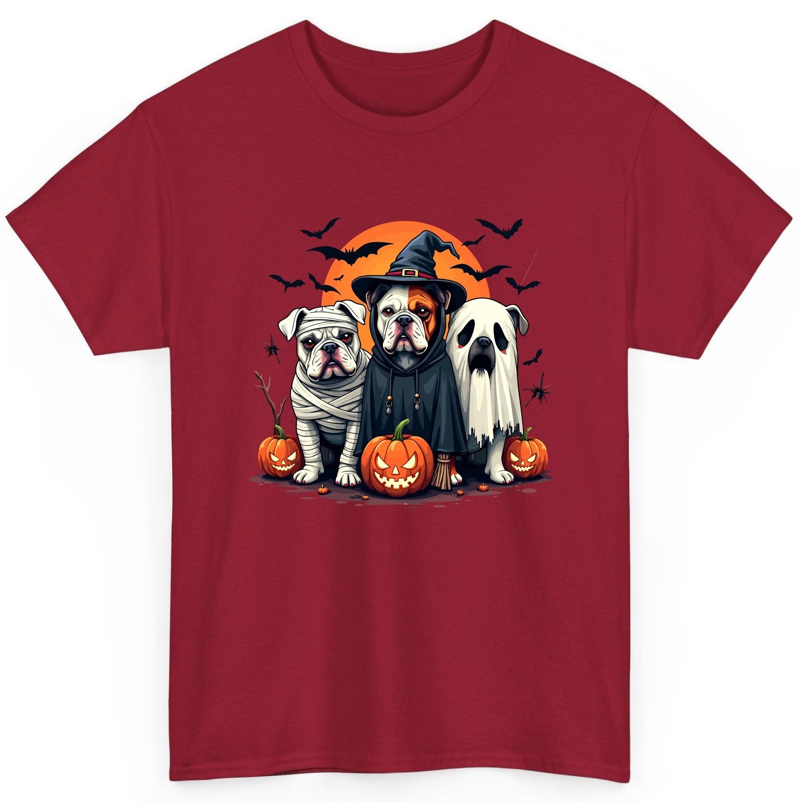 Halloween Bulldogs Costumes Halloween bulldogs T-Shirt Cardinal Red product mockup