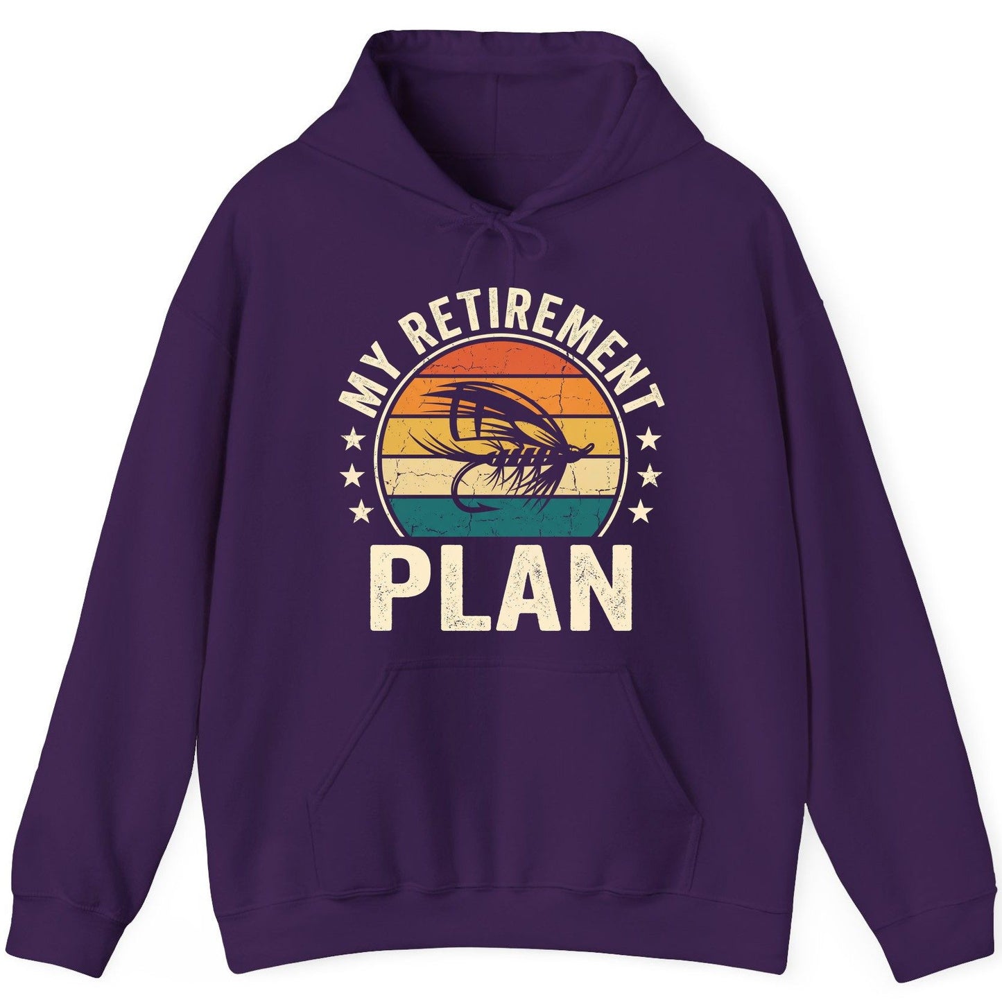 My Retirement Plan fly fishing Hoodie Purple product mockup
