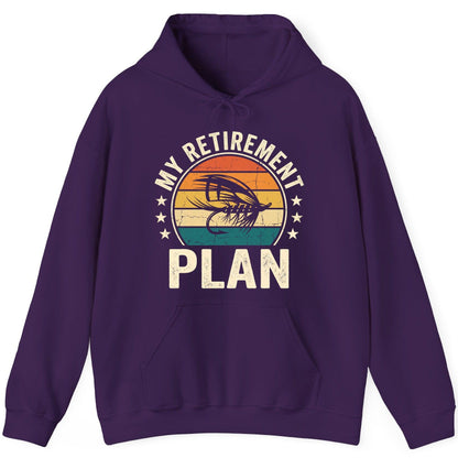 My Retirement Plan fly fishing Hoodie Purple product mockup