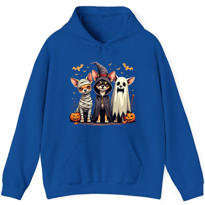 Chihuahua Halloween Costumes chihuahua dogs in Halloween costumes Hoodie Royal product mockup