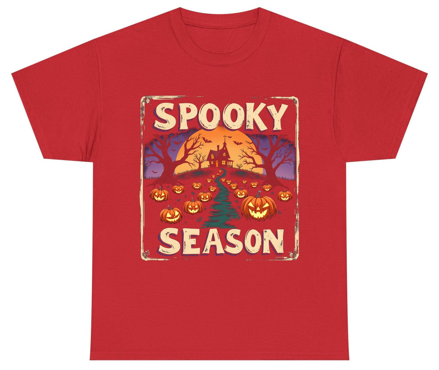 Spooky Season Halloween Youth T-Shirt Red product mockup