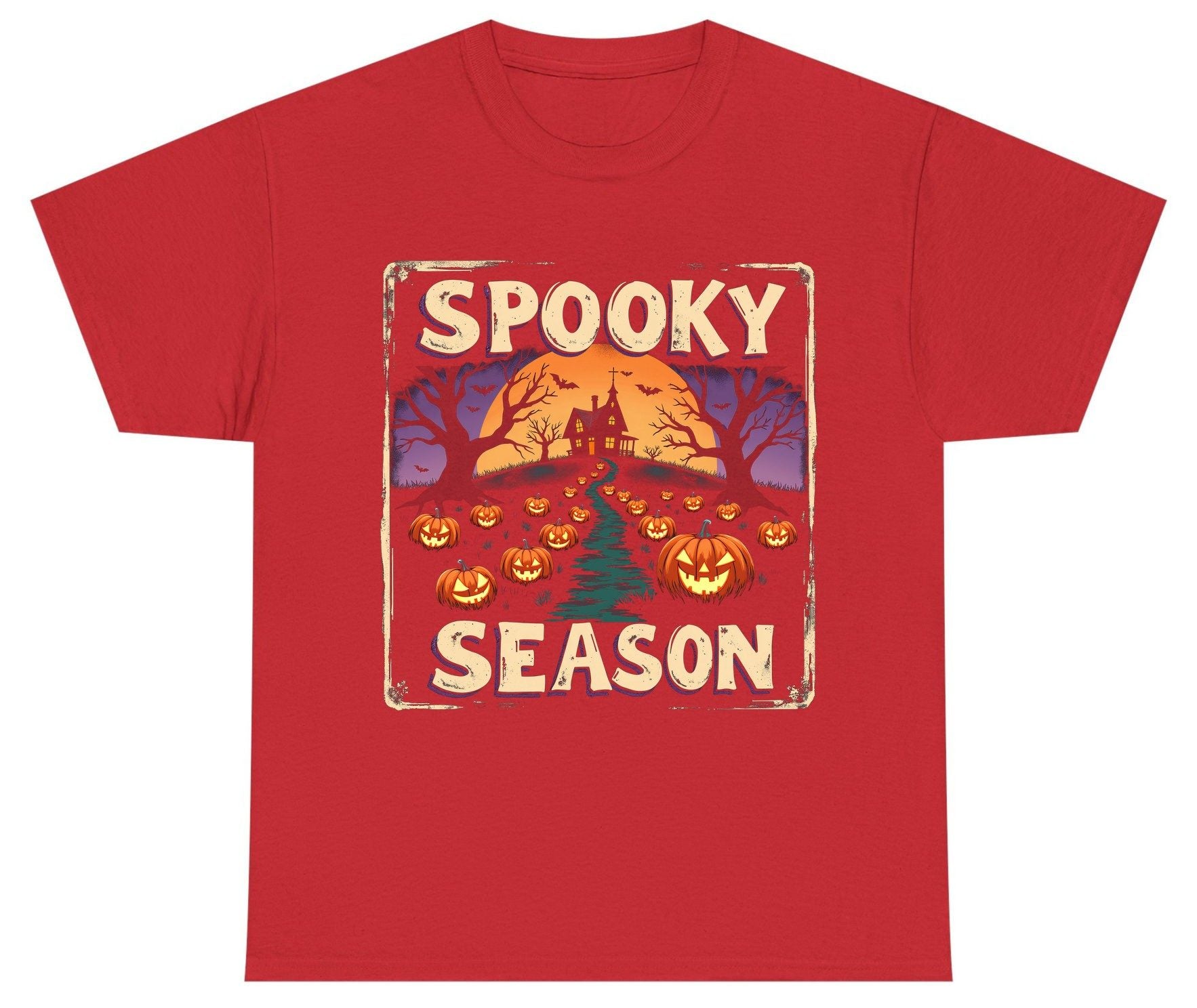 Spooky Season Halloween Youth T-Shirt Red product mockup