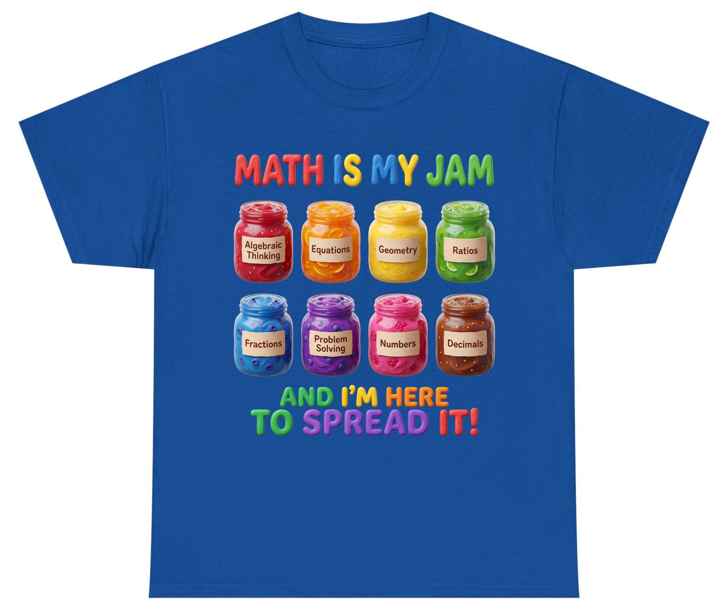 Math Is My Jam and I'm Here to Spread It! mathematics Youth T-Shirt Royal product mockup