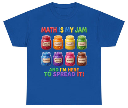 Math Is My Jam and I'm Here to Spread It! mathematics Youth T-Shirt Royal product mockup