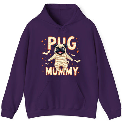 Pug Mummy pug Hoodie Purple product mockup