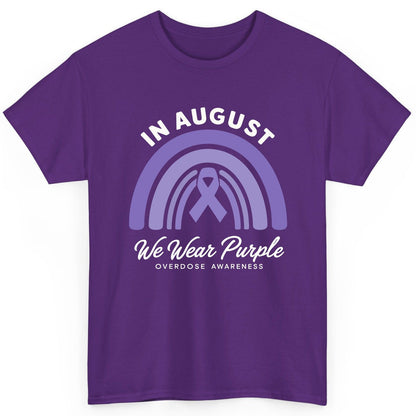 In August We Wear Purple Overdose Awareness overdose awareness T-Shirt Purple product mockup
