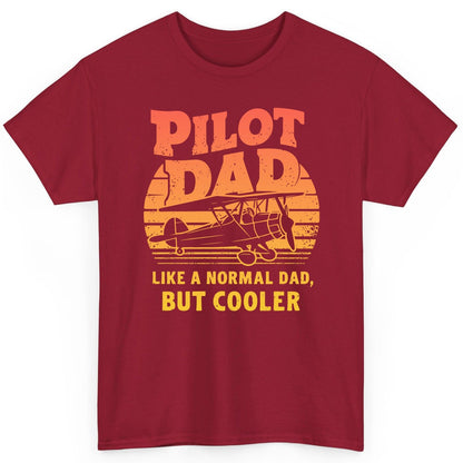Pilot Dad Like a Normal Dad, but Cooler pilots T-Shirt Cardinal Red product mockup