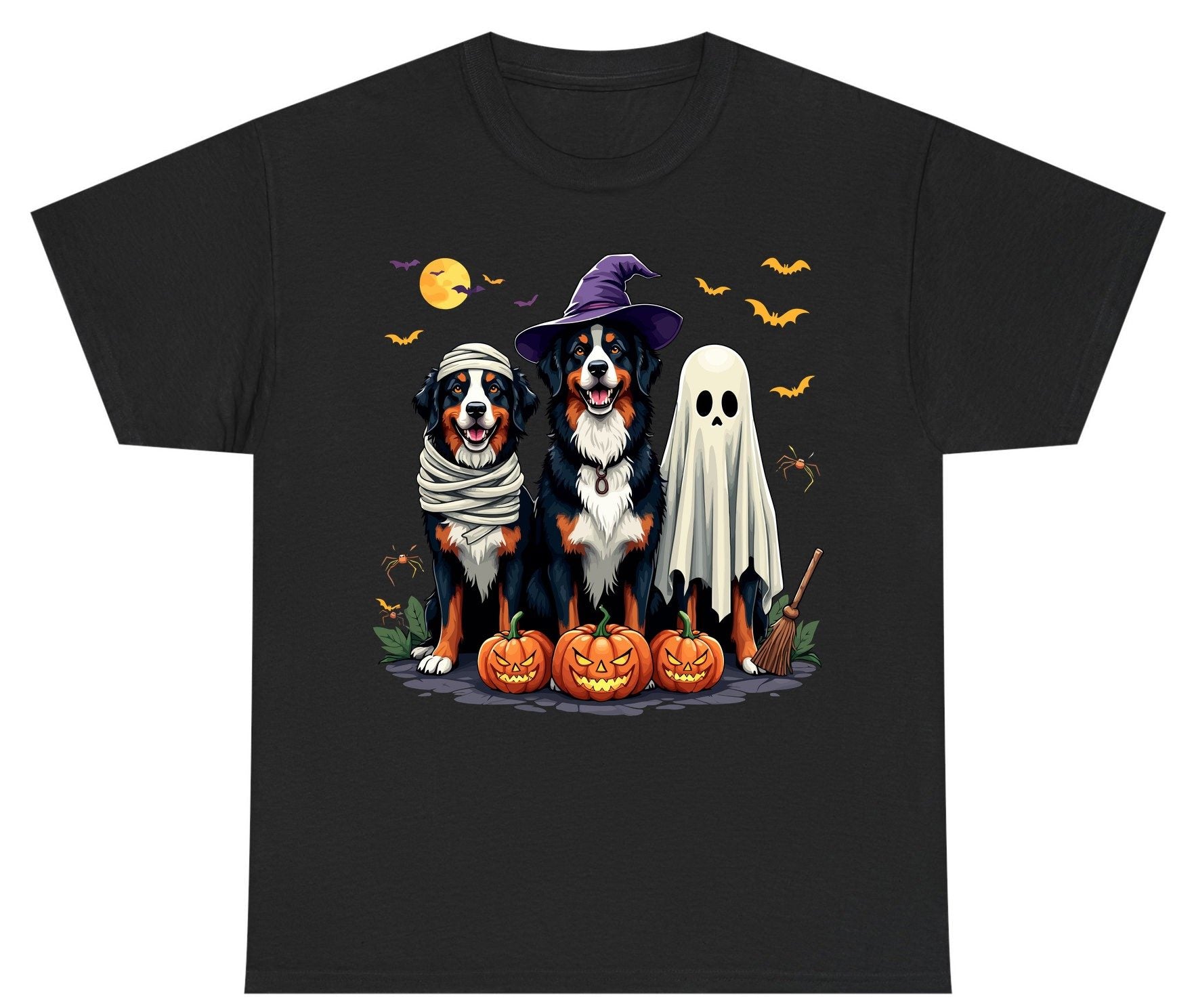 Halloween Bernese Mountain Dogs bernese mountain dog Youth T-Shirt Black product mockup