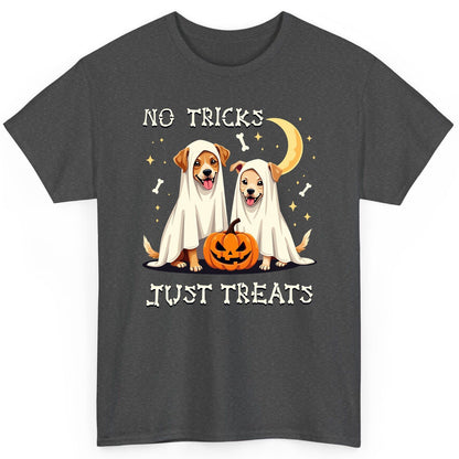 No Tricks Just Treats Halloween dogs T-Shirt Dark Heather product mockup