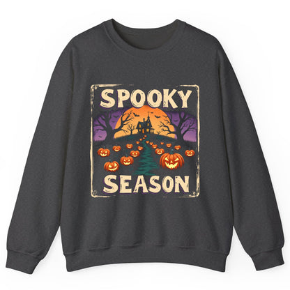 Spooky Season Halloween Sweatshirt Dark Heather product mockup