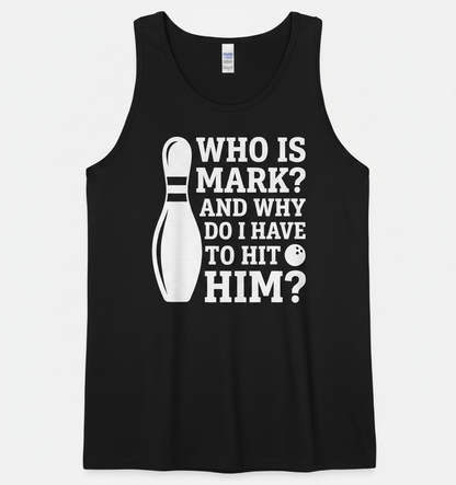 Who Is Mark Bowling Humor Tank Top - Black