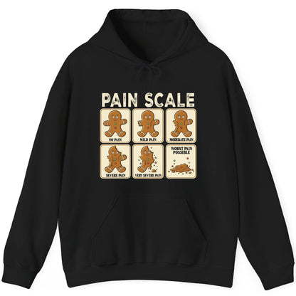 Pain Scale gingerbread man pain scale Hoodie Black product mockup