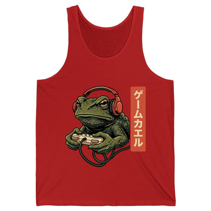 ゲームカエル gaming toad Tank Top Red product mockup