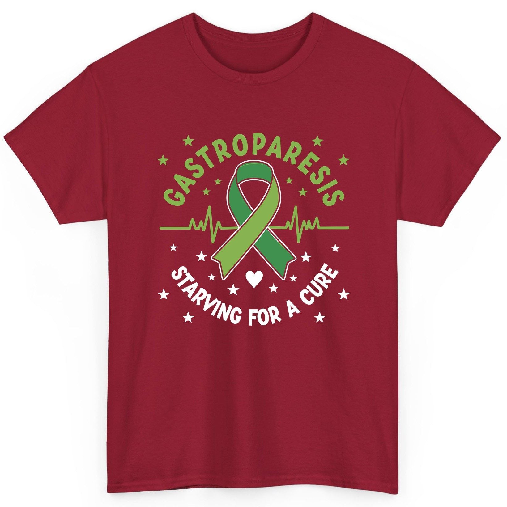 Gastroparesis Starving for a Cure gastroparesis awareness T-Shirt Cardinal Red product mockup
