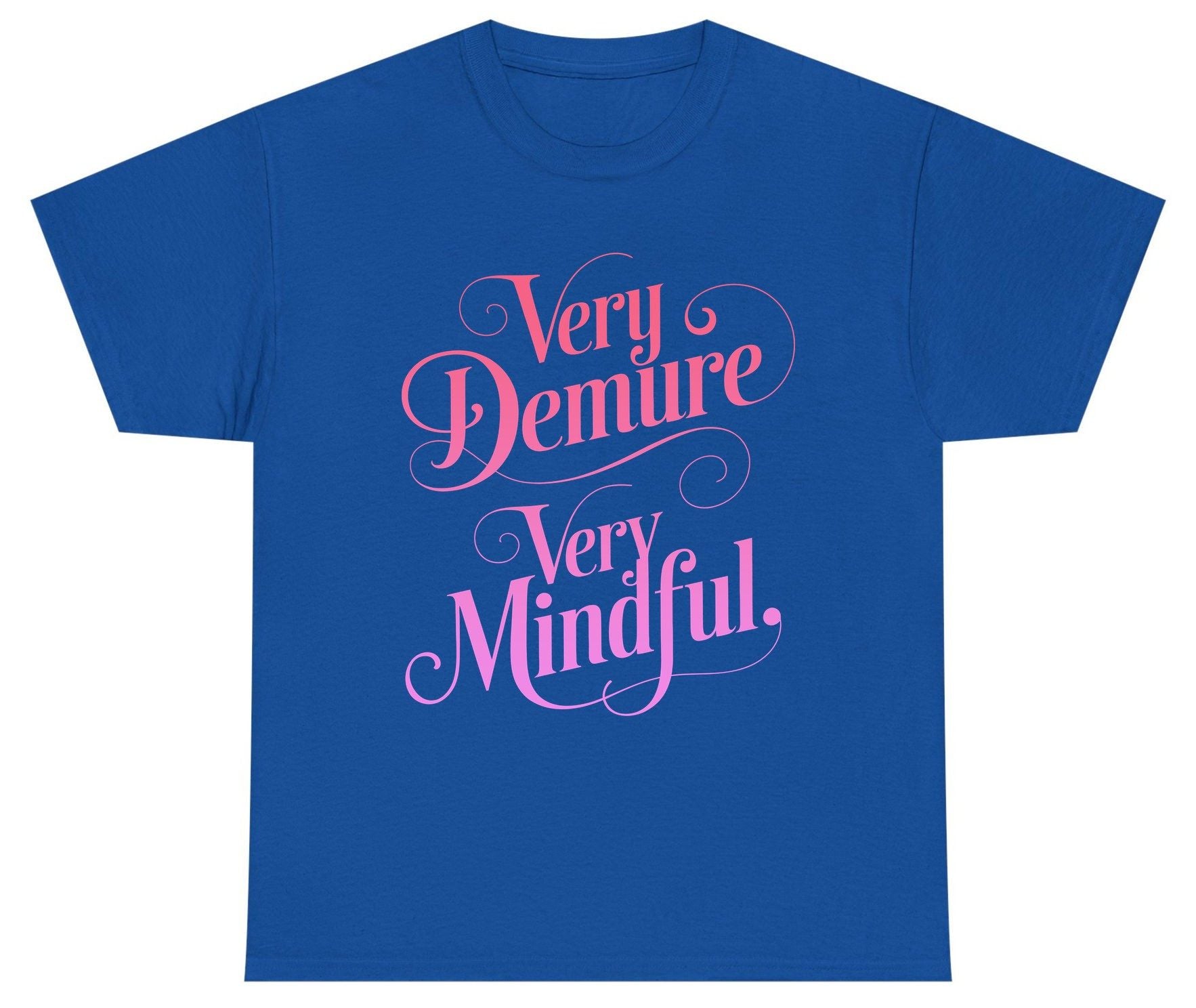 Very Demure Very Mindful mindfulness Youth T-Shirt Royal product mockup