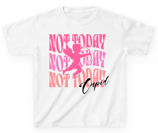 Not Today Not Today Not Today Cupid anti-Valentine's Day Youth T-Shirt White product mockup