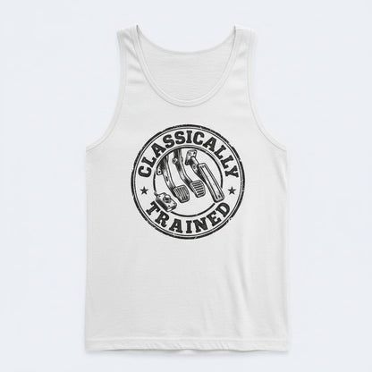 Classically Trained Vintage Manual Transmission Tank Top - product mockup - White