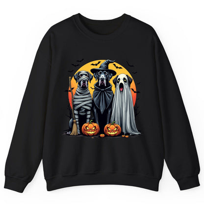 Halloween Dogs in Costumes Halloween dogs Sweatshirt Black product mockup
