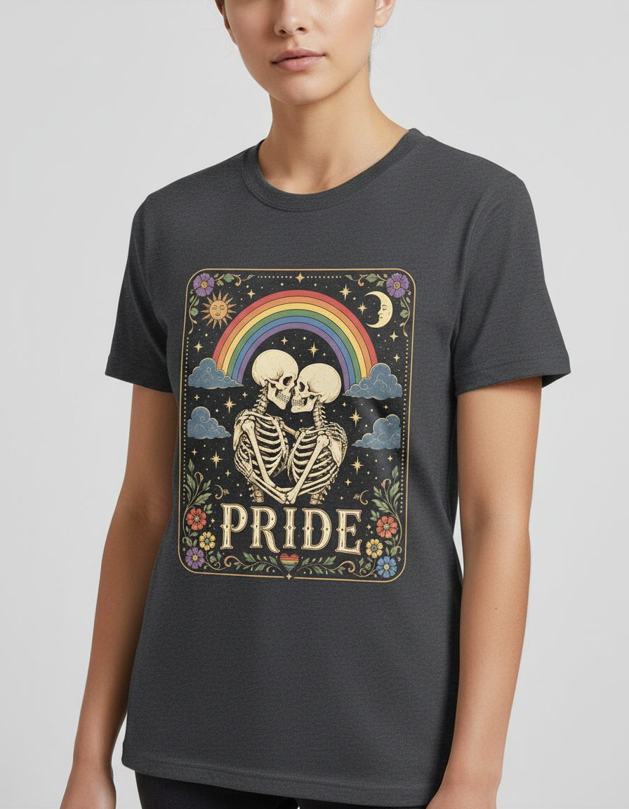 Pride Vintage Lgbtq T-Shirt - product mockup - Dark Heather