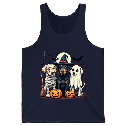 Halloween Dogs in Costumes dogs in Halloween costumes Tank Top Navy product mockup