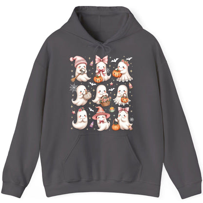 Cute Pink Halloween Ghosts cute Halloween ghosts Hoodie Charcoal product mockup