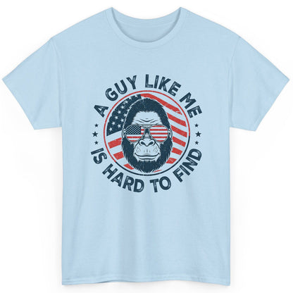 A Guy Like Me Is Hard to Find patriotic bigfoot T-Shirt Light Blue product mockup