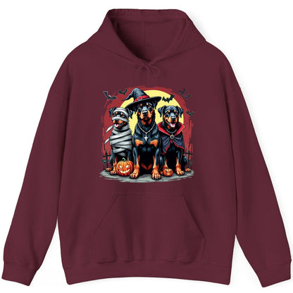 Rottweiler Halloween Costumes rottweiler Hoodie Maroon product mockup