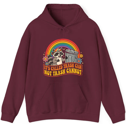 It's Called Trash Can Not Trash Cannot raccoon Hoodie Maroon product mockup
