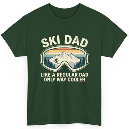 Ski Dad Like a Regular Dad Only Way Cooler skiing T-Shirt Forest Green product mockup