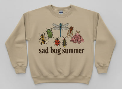 Sad Bug Summer Retro Enthusiasts Sweatshirt - product mockup - Sand