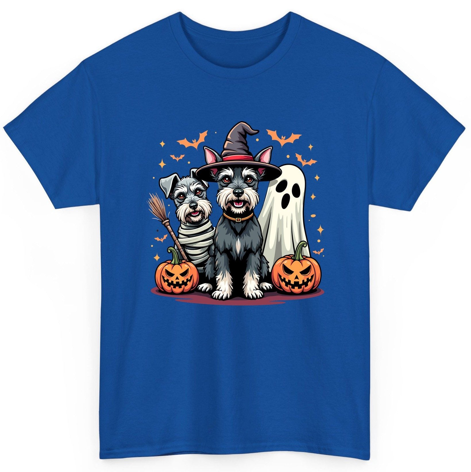 Halloween Schnauzer Dogs schnauzer dogs T-Shirt Royal product mockup