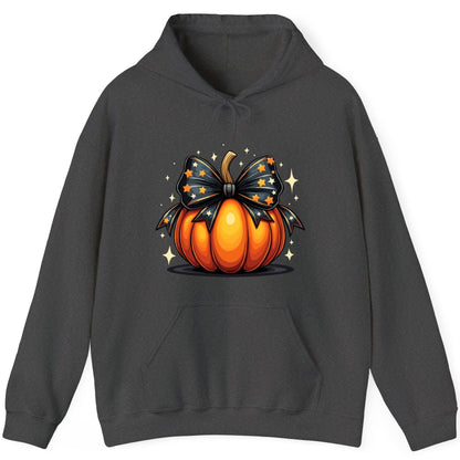 Starry Bow Pumpkin Halloween pumpkin Hoodie Dark Heather product mockup