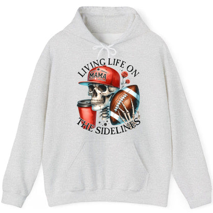 Living Life on the Sidelines football mama Hoodie Ash product mockup