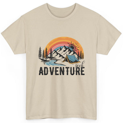 Seek Adventure camping T-Shirt Sand product mockup