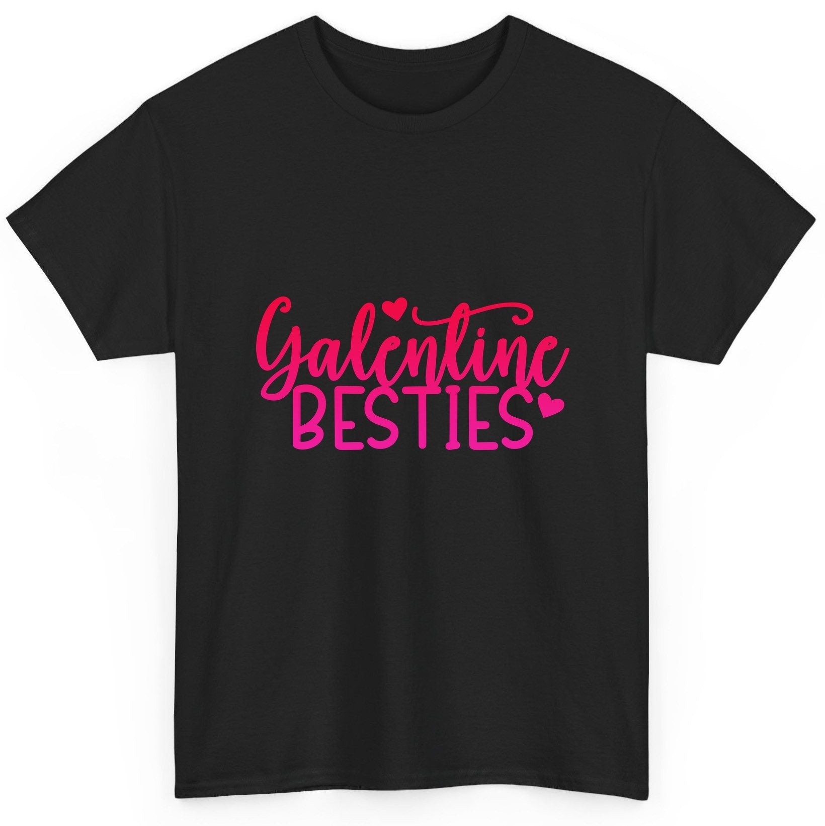 Galentine Besties galentine's day T-Shirt Black product mockup