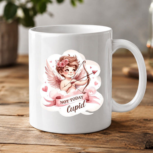 Not Today Cupid cupid White Mug White product mockup