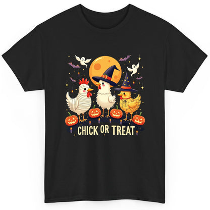 Chick or Treat Halloween chickens T-Shirt Black product mockup