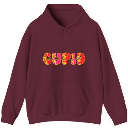 Stupid Cupid anti-Valentine's Day Hoodie Maroon product mockup