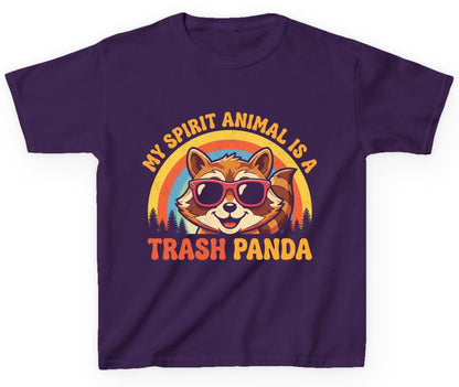 My Spirit Animal Is a Trash Panda raccoon Youth T-Shirt Purple product mockup