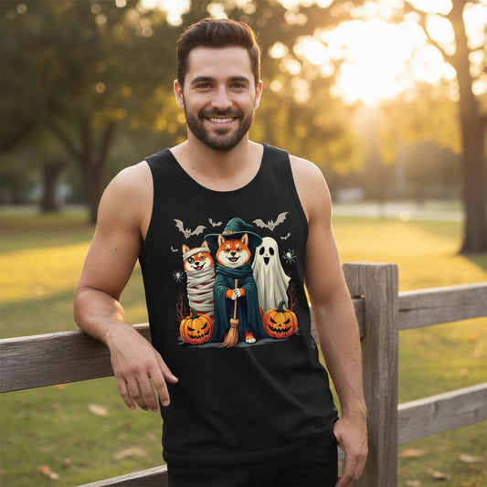 Shiba Inu Halloween Costumes shiba inu Tank Top Black lifestyle mockup