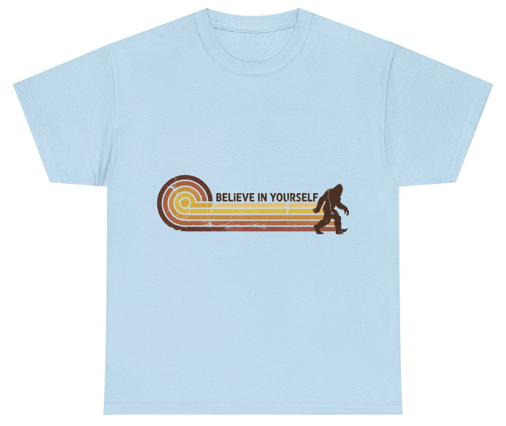 Believe in Yourself bigfoot Youth T-Shirt Light Blue product mockup