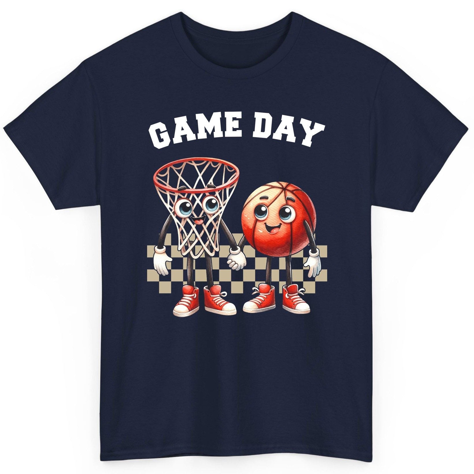 Game Day basketball T-Shirt Navy product mockup