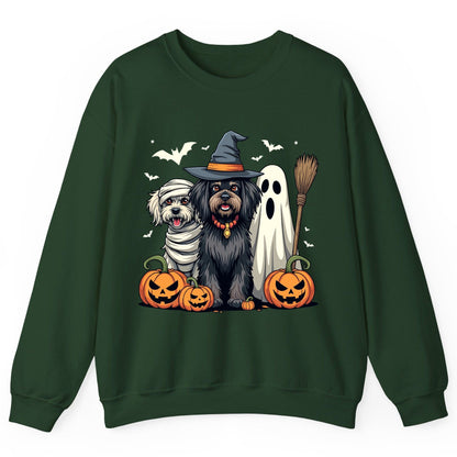 Halloween Dogs in Costumes Halloween dogs Sweatshirt Forest Green product mockup