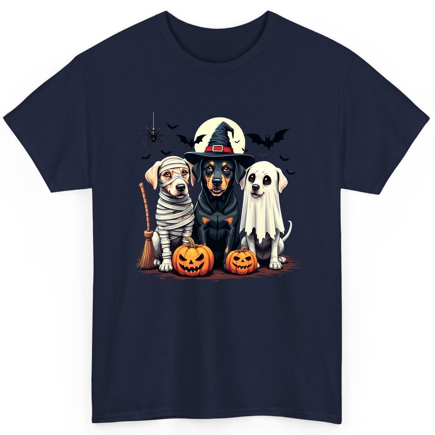 Halloween Dogs in Costumes dogs in Halloween costumes T-Shirt Navy product mockup