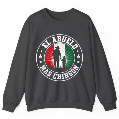 El Abuelo Mas Chingon mexican grandfather Sweatshirt Dark Heather product mockup